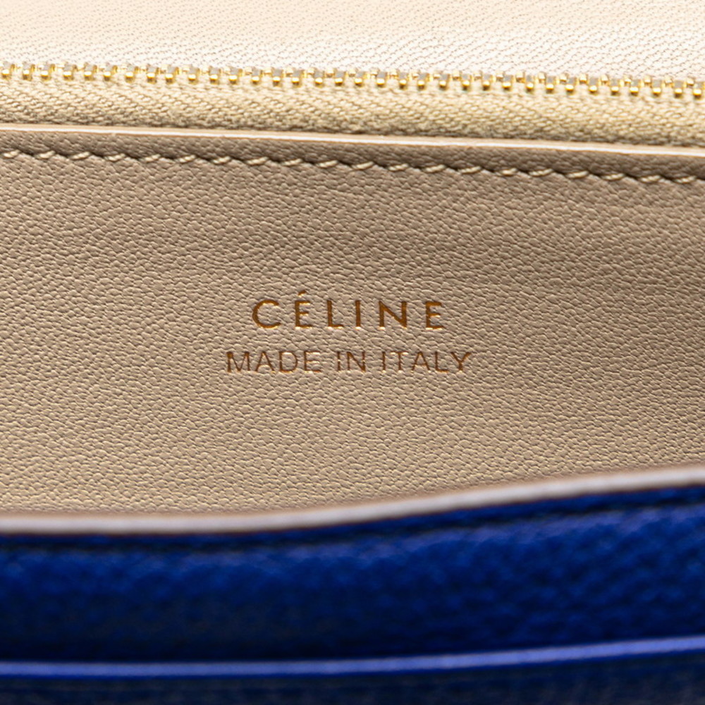 Celine Blue Multi-Function Long Leather Large Wal… - image 8